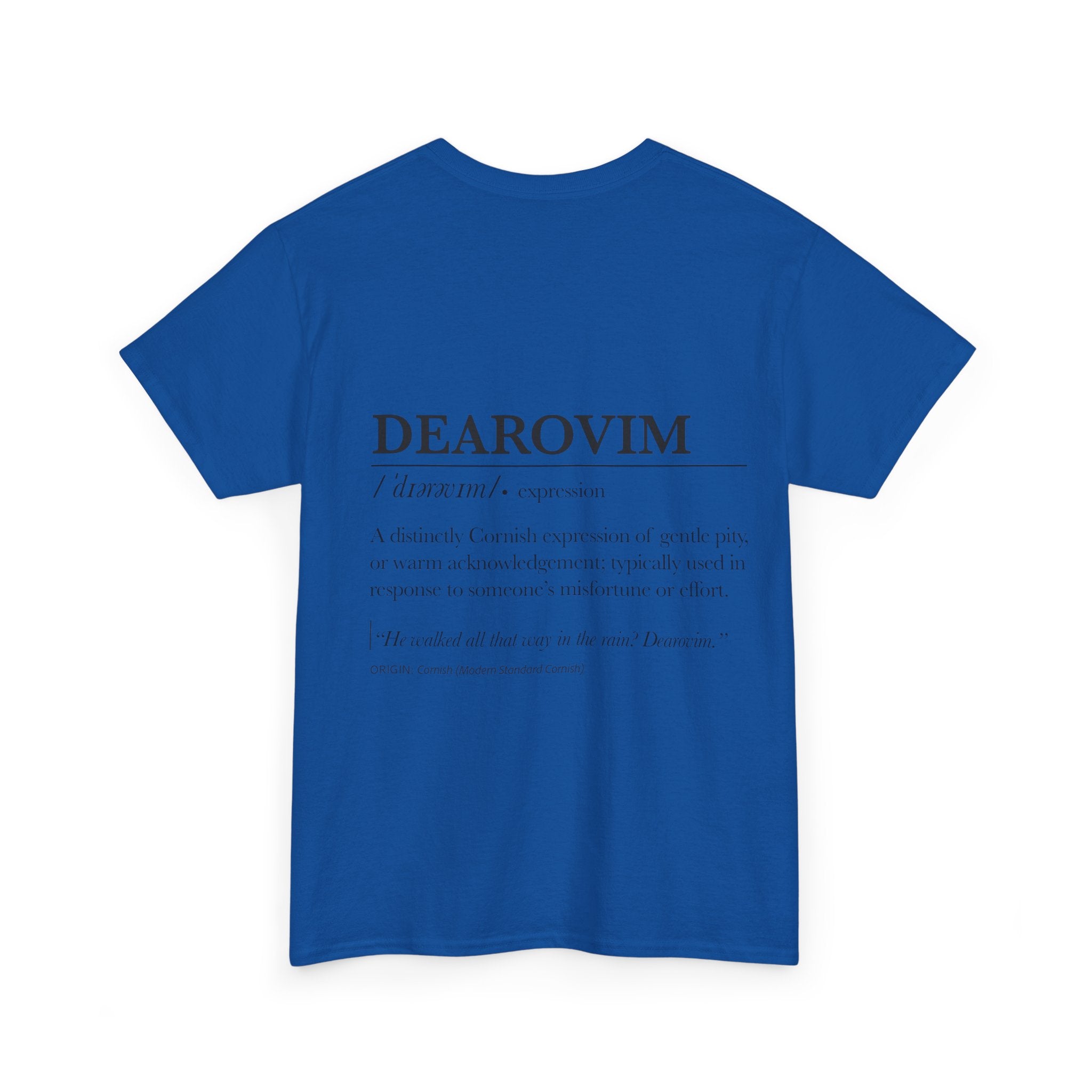 'Pizendown' & 'Dearovim' Unisex Cornish Dictionary Tee