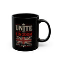 Unite the Kingdom Black Mug — Union Jack Patriotic Coffee Cup (11oz & 15oz)