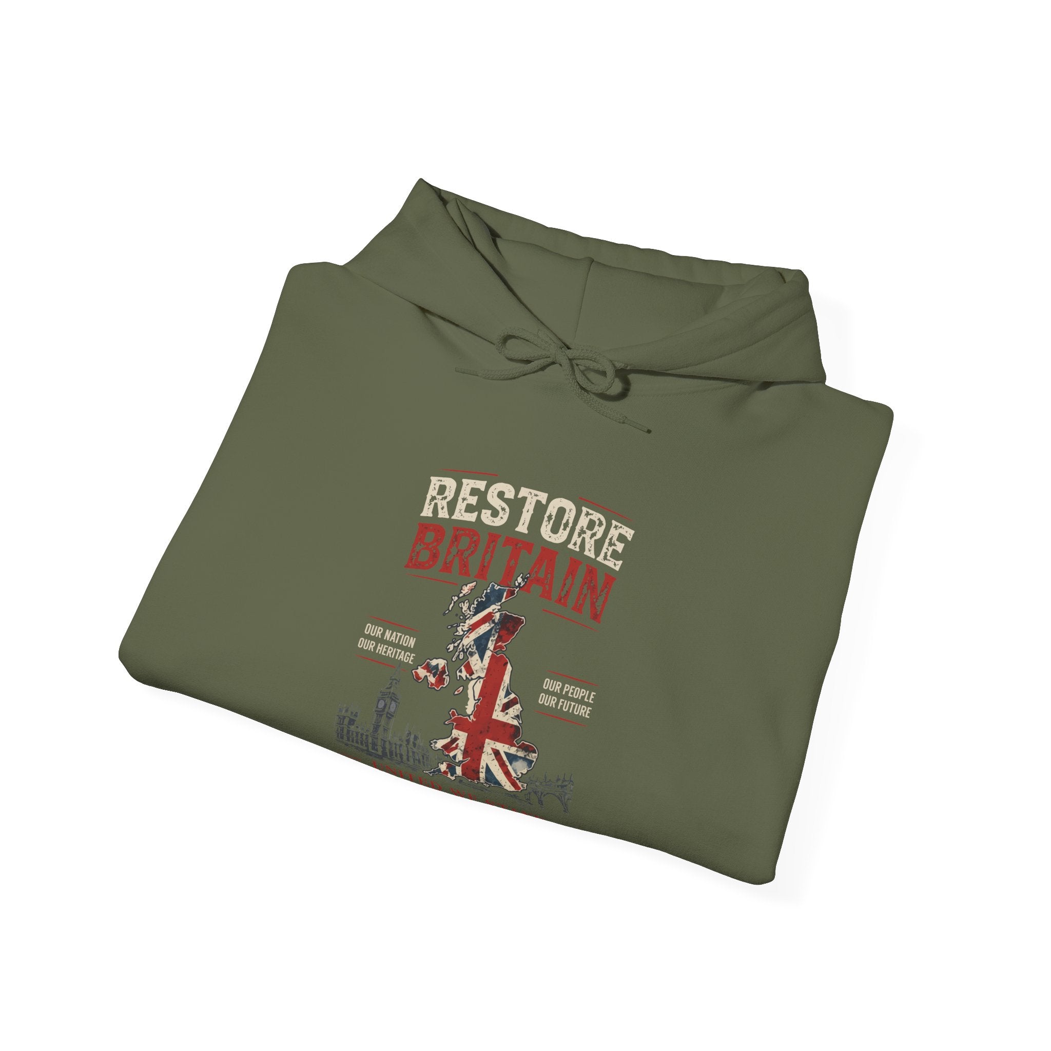 Restore Britain Hoodie — Union Jack Patriotic Graphic Hoodie