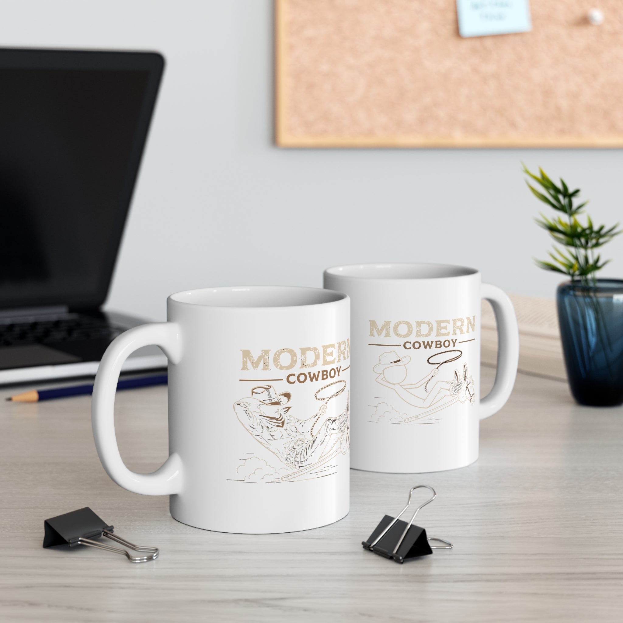 Modern Cowboy Mug — Vintage Rodeo Coffee Cup