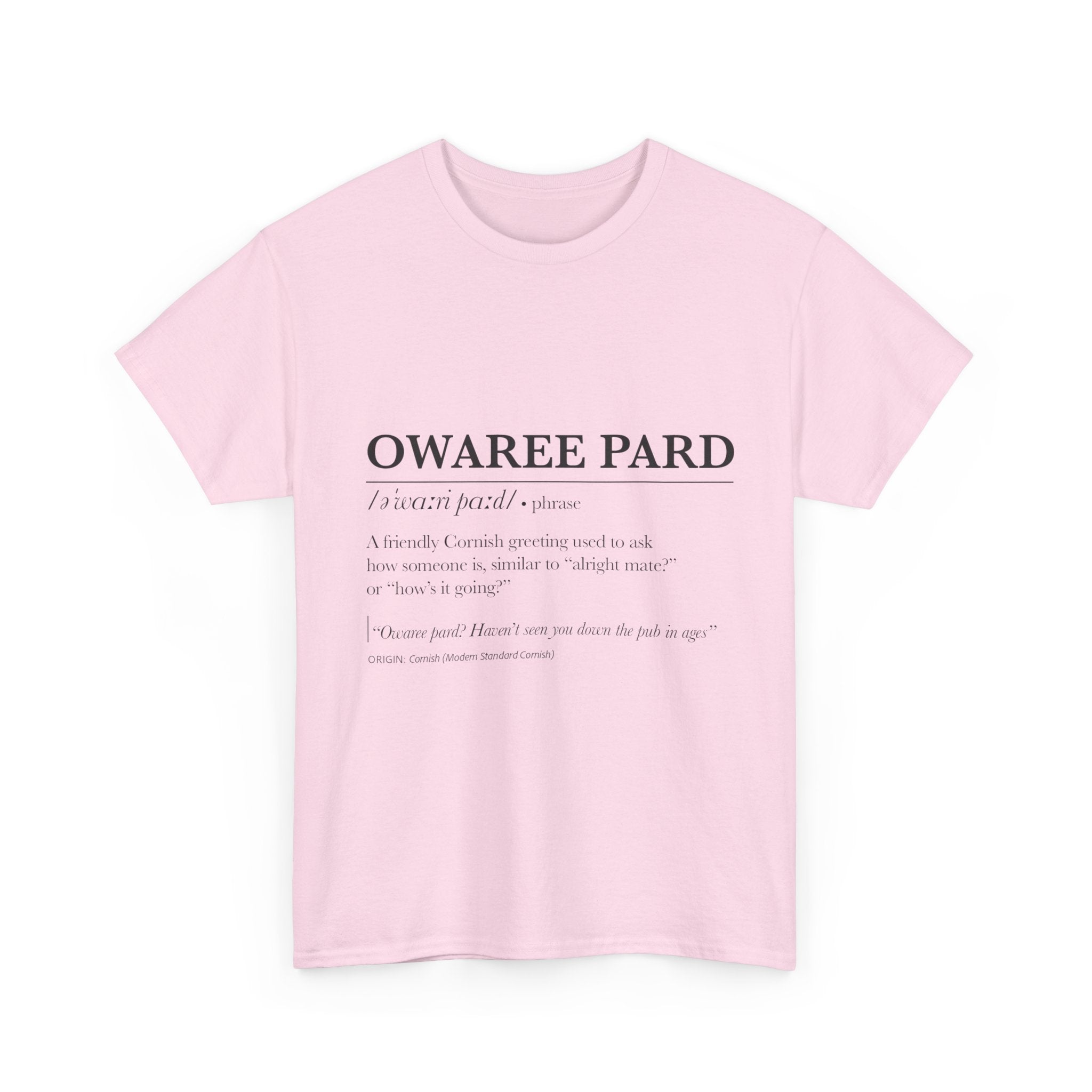 'Owaree Pard - IKent Membr' Cornish Dictionary unisex Tee