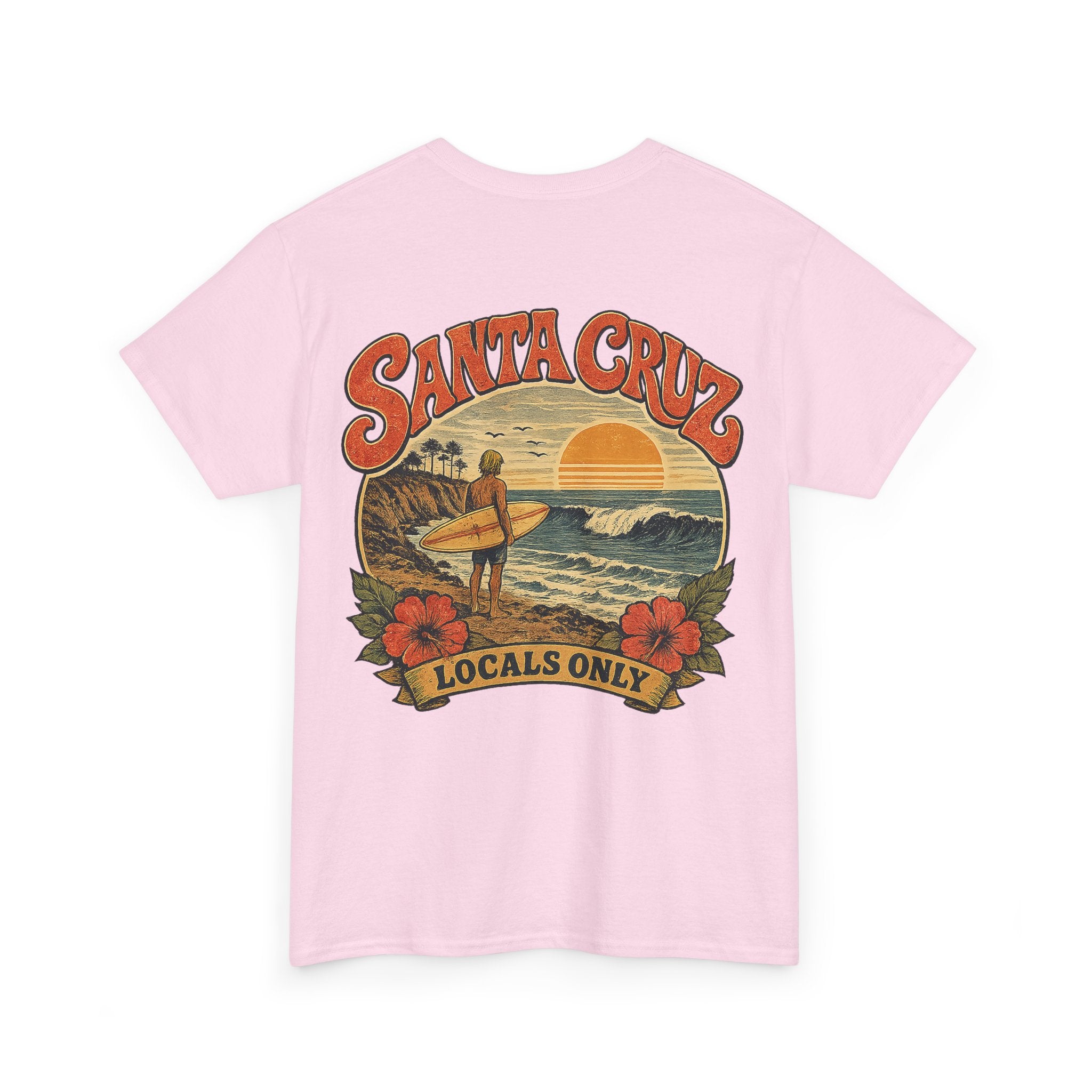 Santa Cruz Surf Tee – "Locals Only" Vintage Sunset T‑Shirt