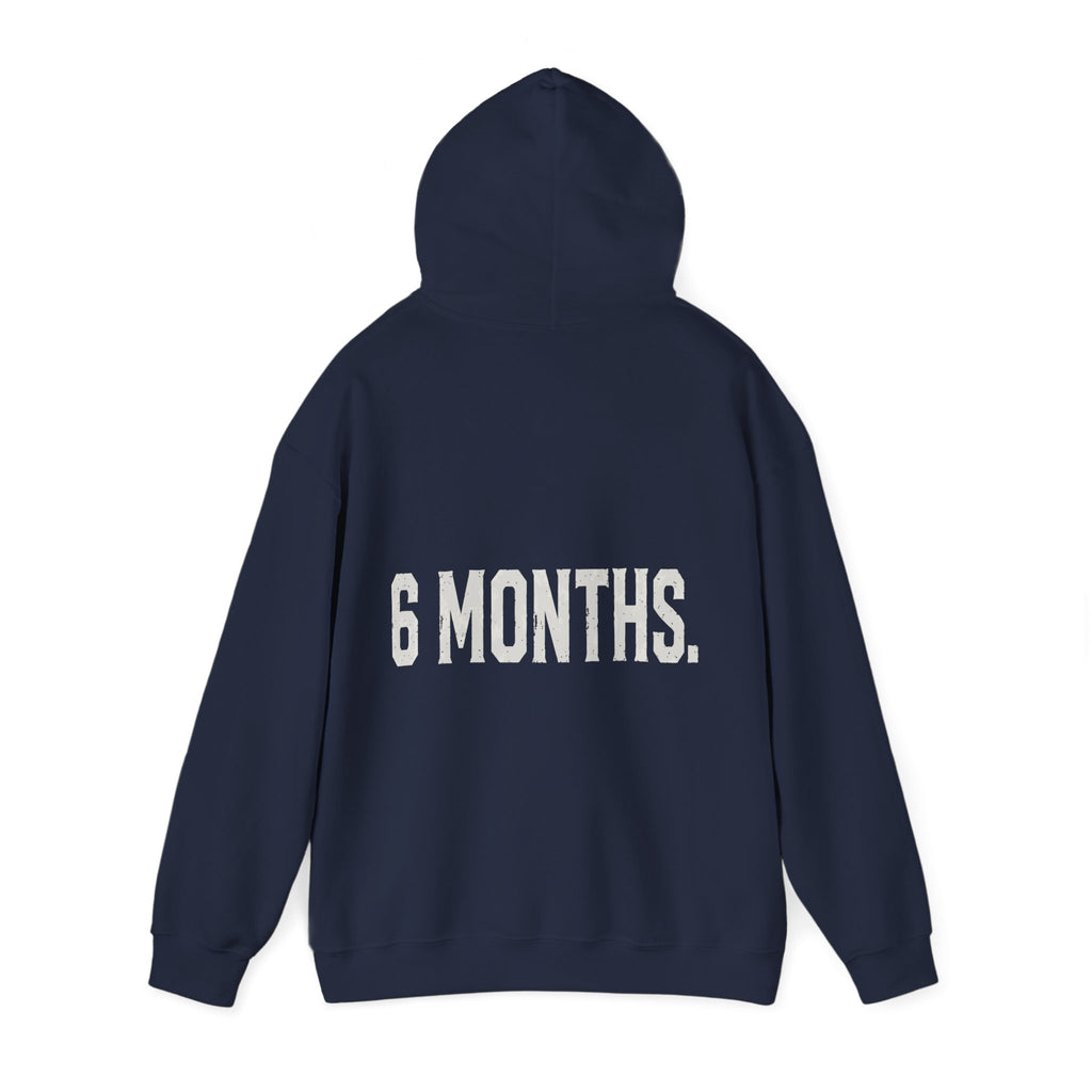 Conspiracy vs Truth Hoodie – Front Quote & “6 Months.” Back Graphic