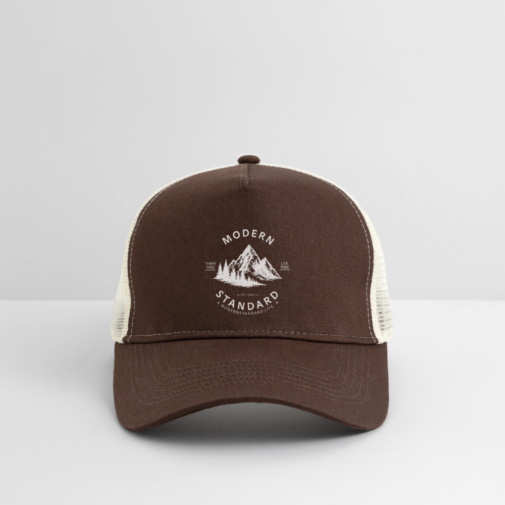 Modern Standard Trucker Cap - brown/beige