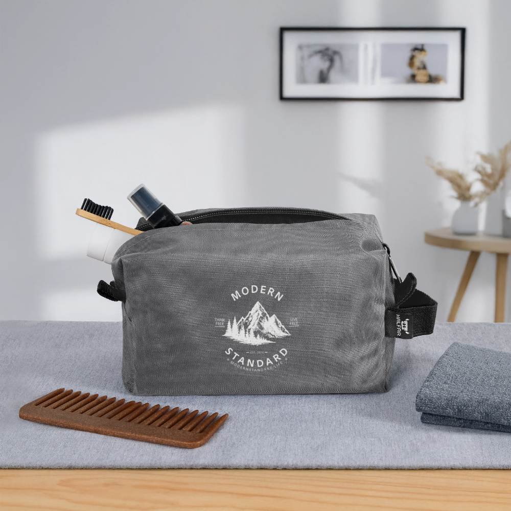 Modern Standard Recycled Toiletry Zip Bag - anthracite