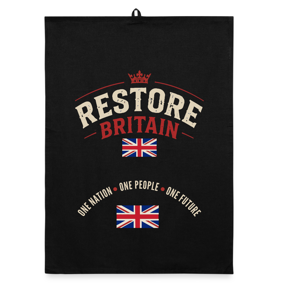 Restore Dishes Organic dish towel - black