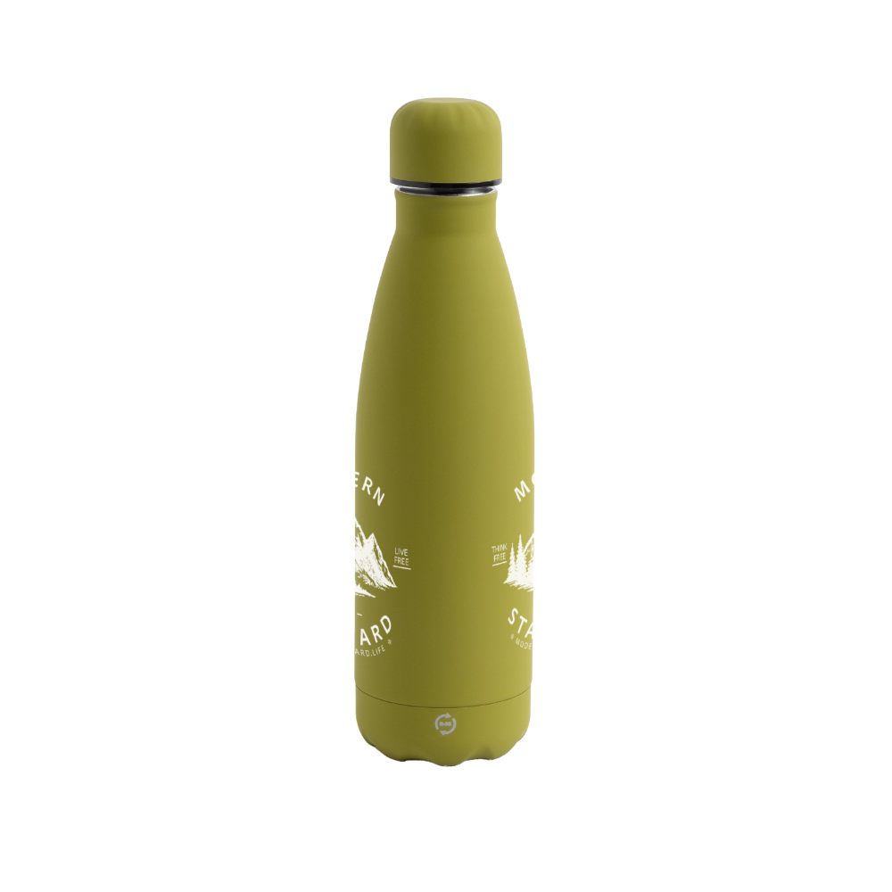 Matte Panoramic Thermal Bottle 500 ml - olive green 