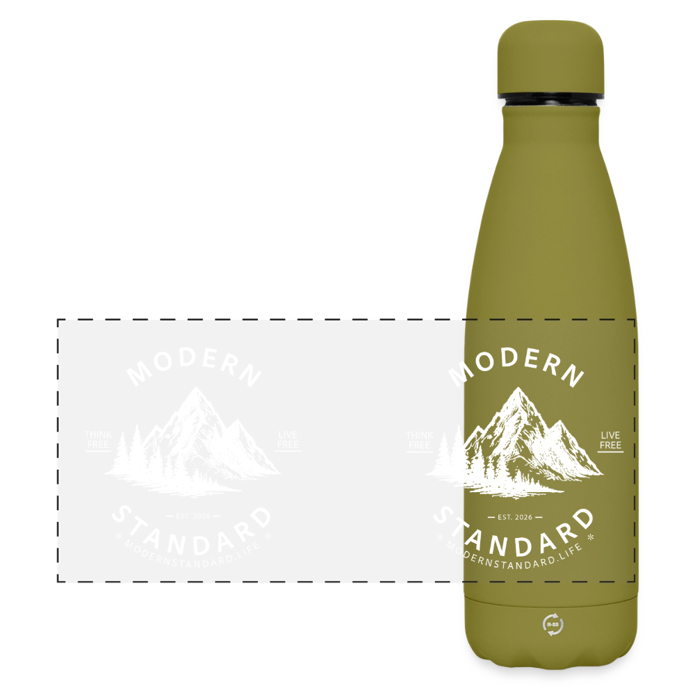 Matte Panoramic Thermal Bottle 500 ml - olive green 