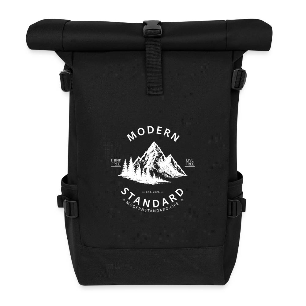 Roll Top Backpack - black