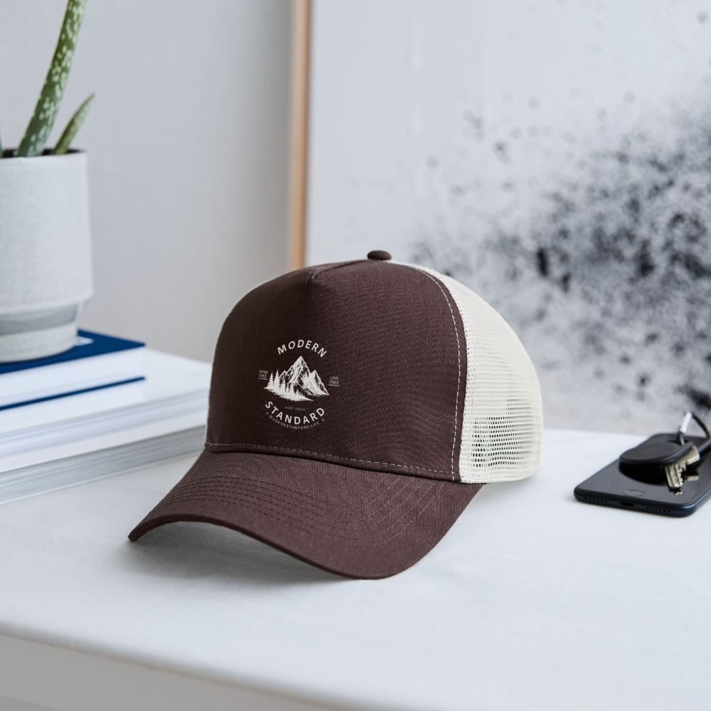 Modern Standard Trucker Cap - brown/beige