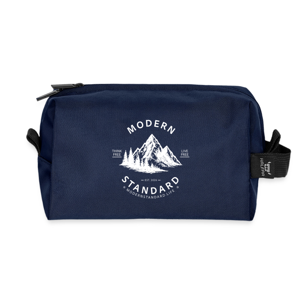Modern Standard Recycled Toiletry Zip Bag - navy