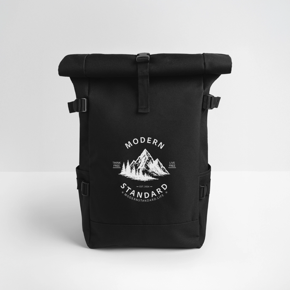 Roll Top Backpack - black