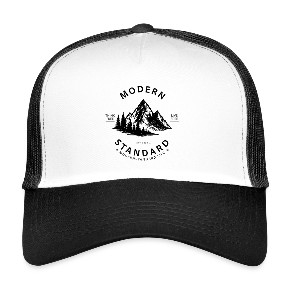 Modern Standard Trucker Cap - white/black