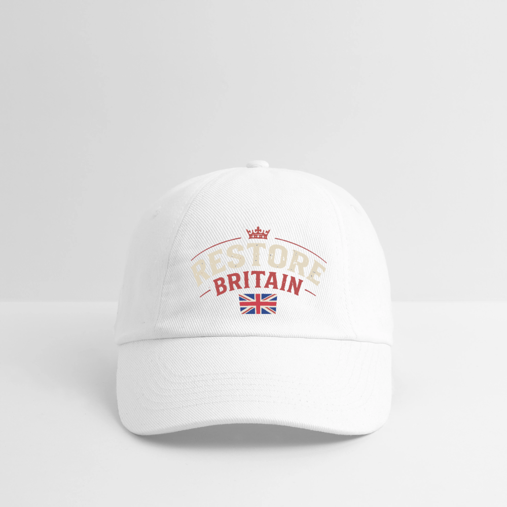 Restore Britain Baseball Cap - white/white