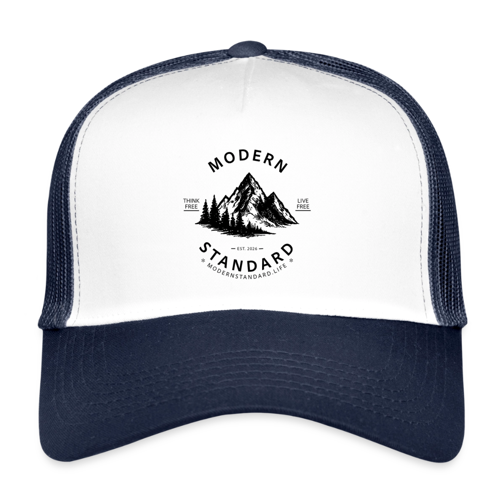 Modern Standard Trucker Cap - white/navy
