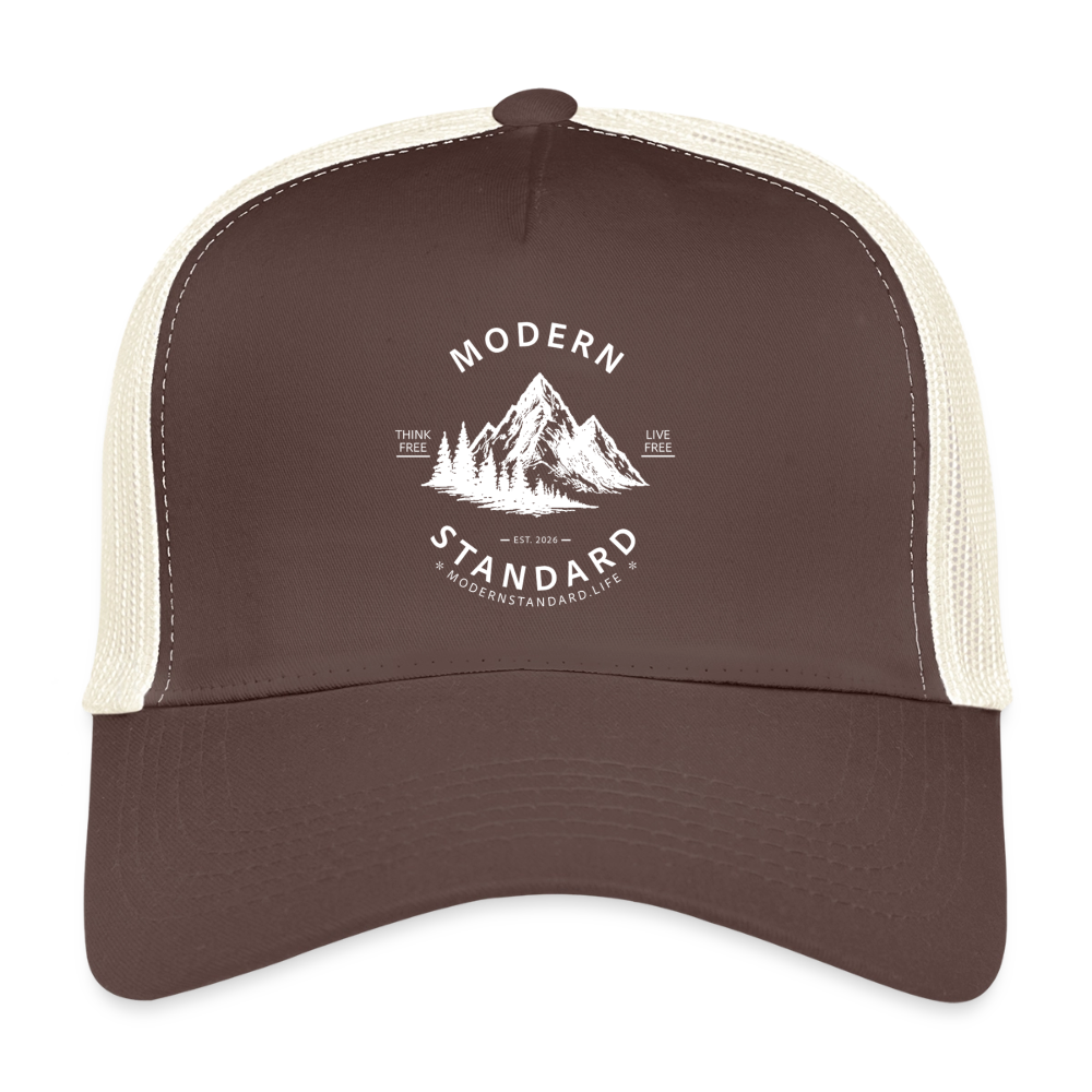 Modern Standard Trucker Cap - brown/beige