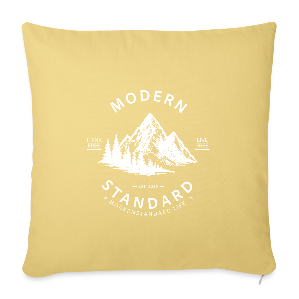 Sofa pillowcase 17,3'' x 17,3'' (45 x 45 cm) - washed yellow