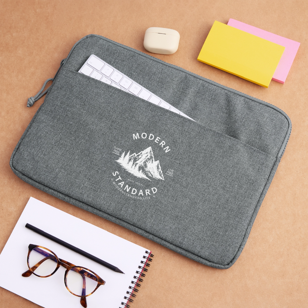 Modern Standard Laptop padded sleeve 15" - heather grey