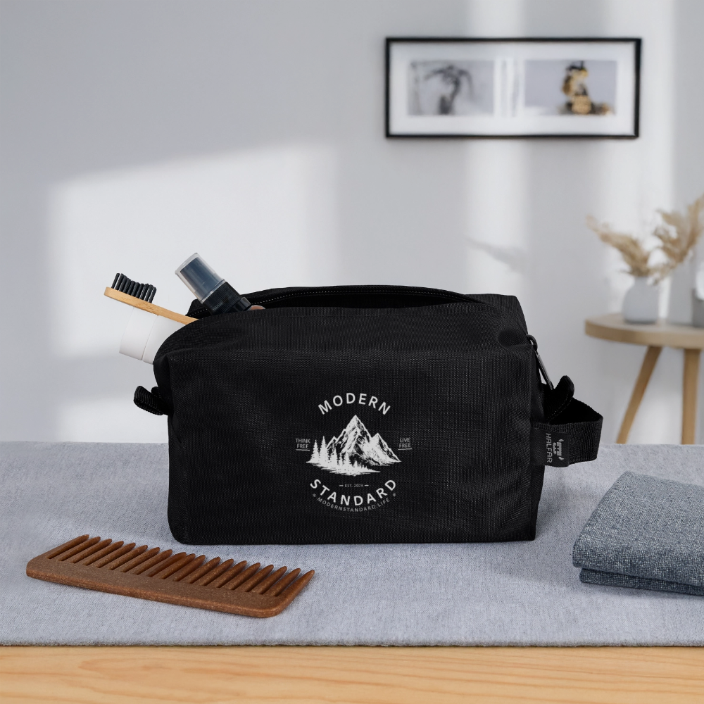 Modern Standard Recycled Toiletry Zip Bag - black