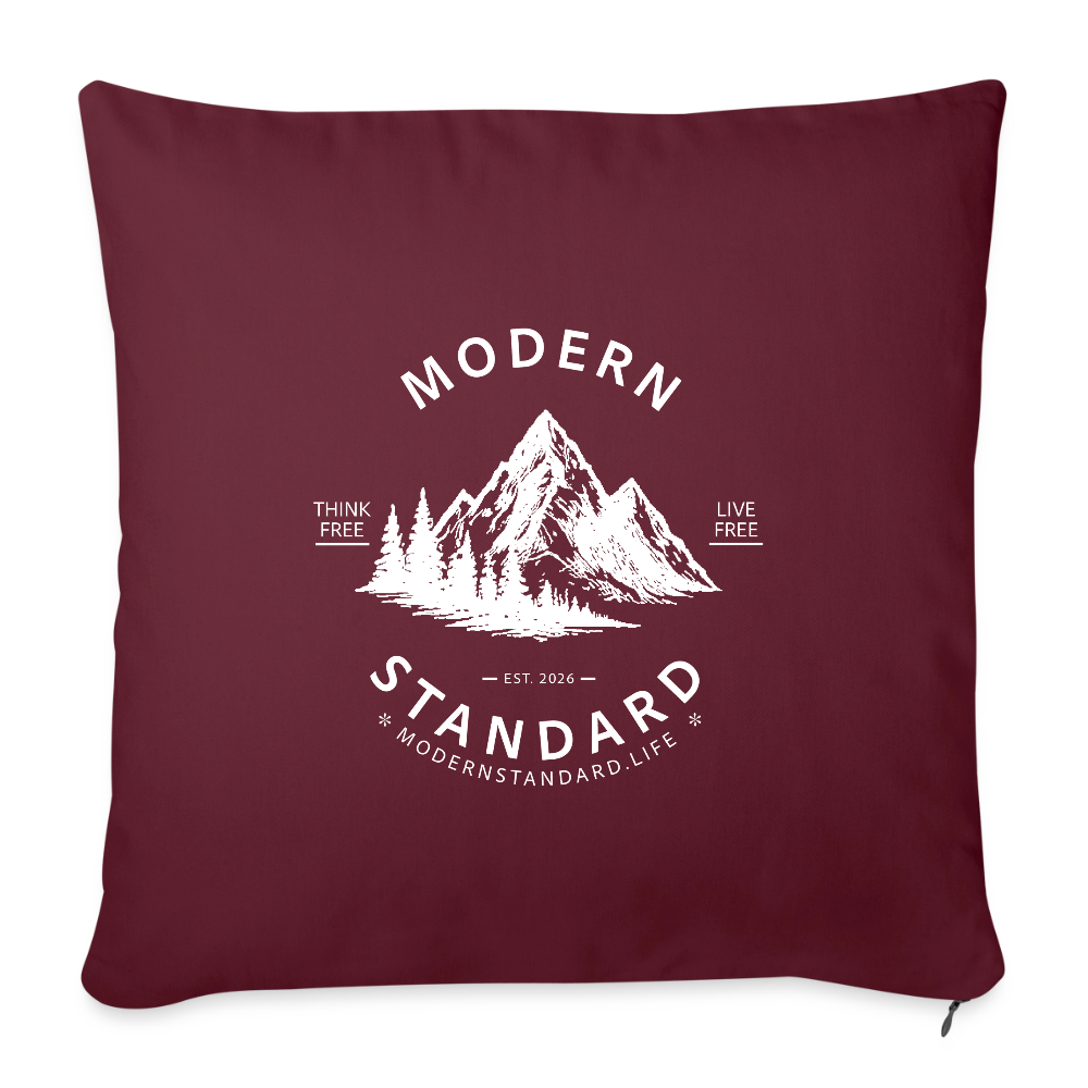 Sofa pillowcase 17,3'' x 17,3'' (45 x 45 cm) - burgundy