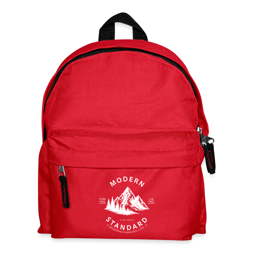 Modern Standard 9ltr School Backpack - red