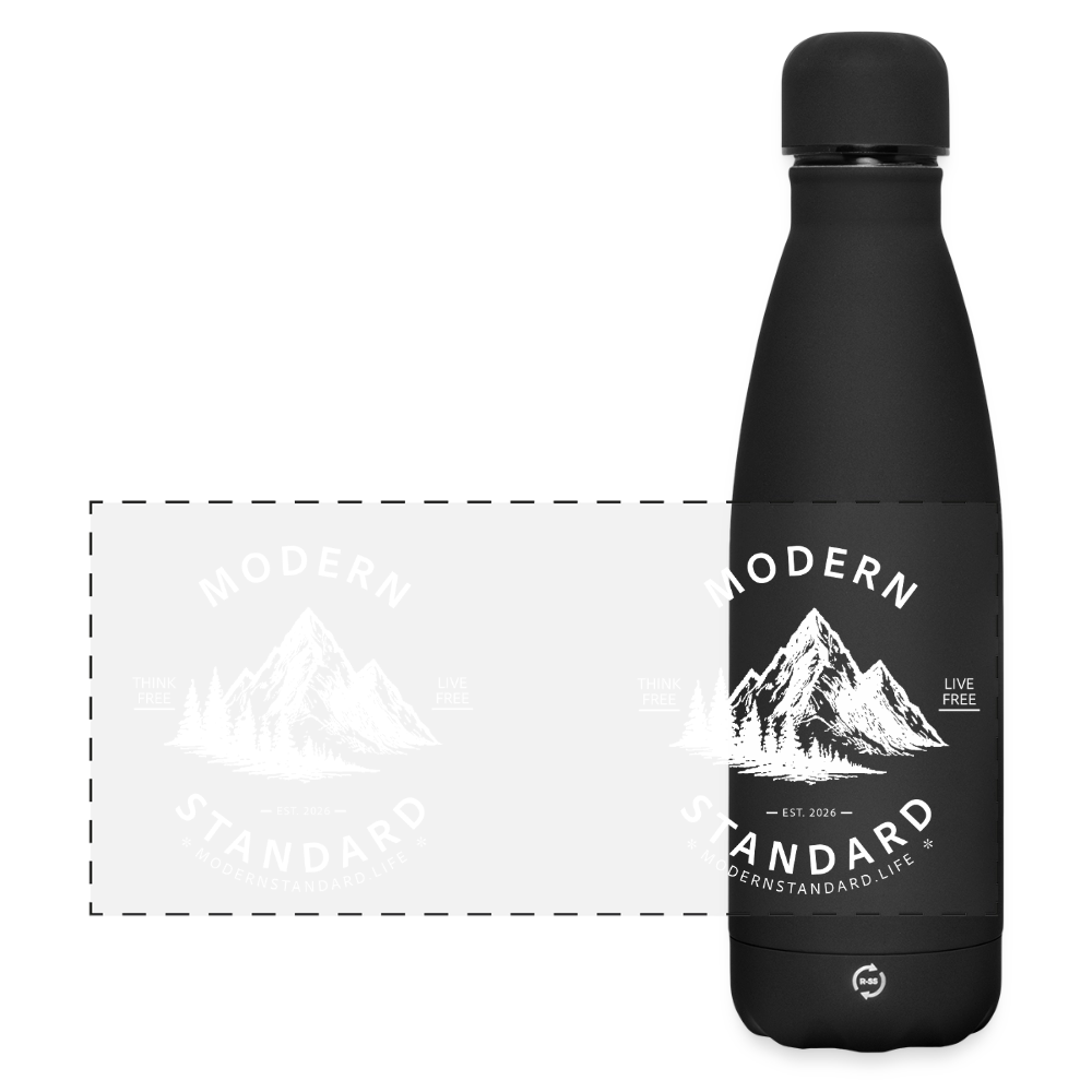 Matte Panoramic Thermal Bottle 500 ml - black
