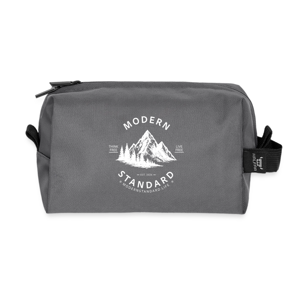 Modern Standard Recycled Toiletry Zip Bag - anthracite