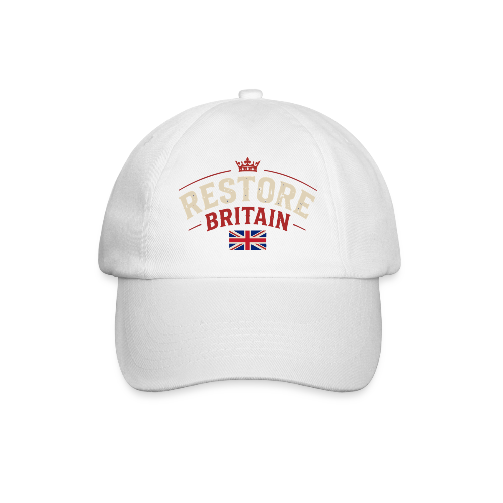 Restore Britain Baseball Cap - white/white