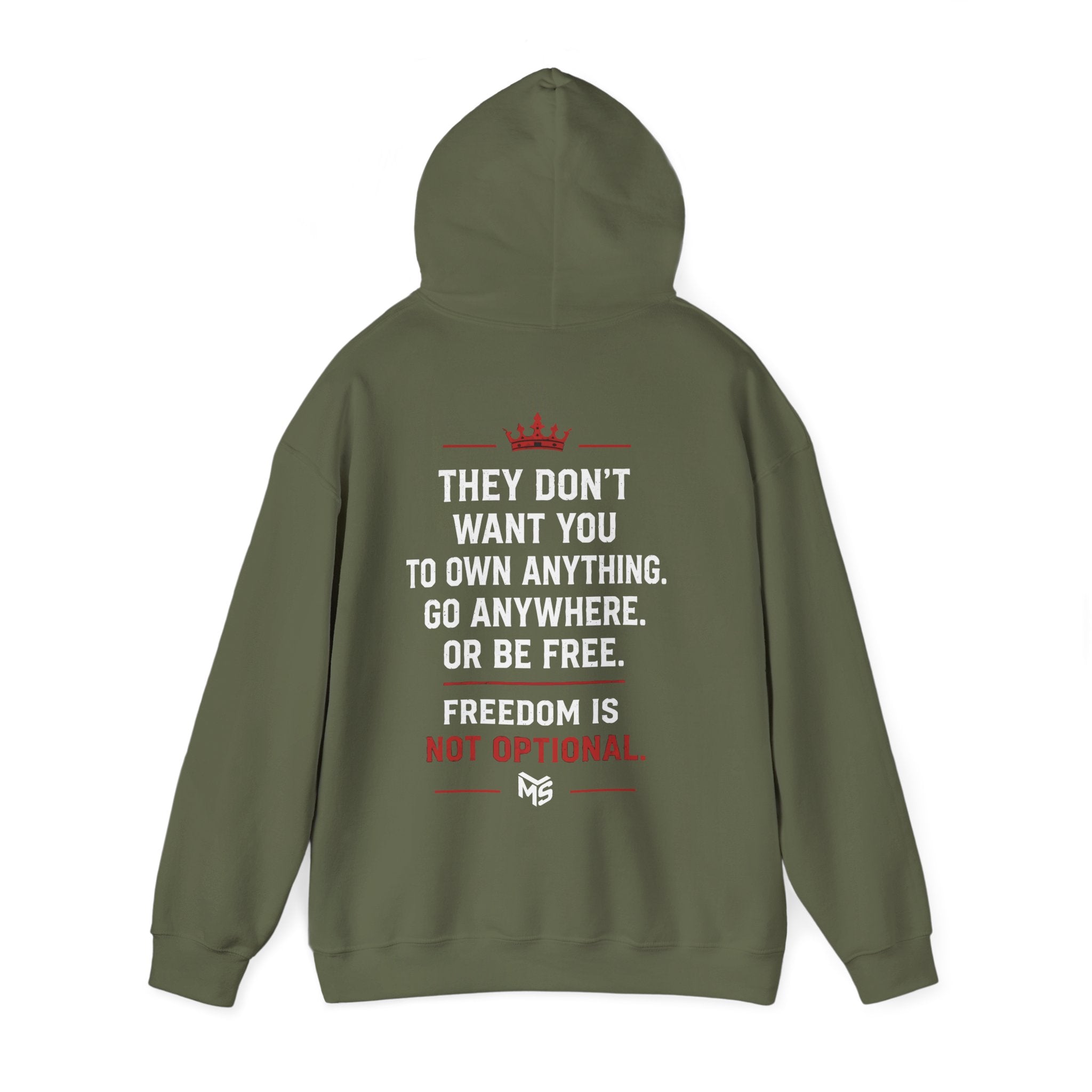 Freedom Slogan Hoodie - "Just Say No To 15 Minute Cities" / "Freedom Is Not Optional" Graphic Hoodie