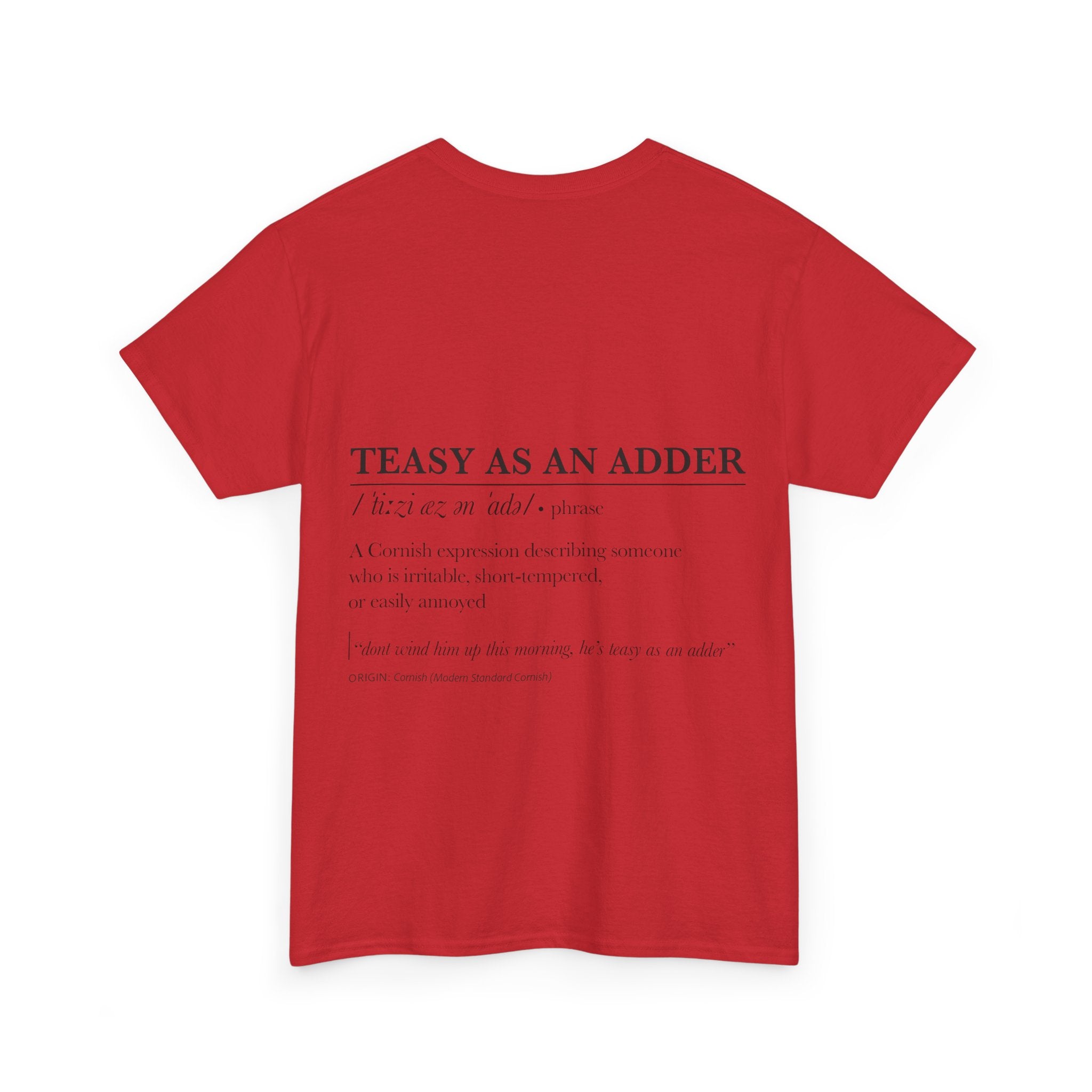 'Wossmarrwiddee / Teasy As An Adder' Cornish Dictionary Unisex Tee