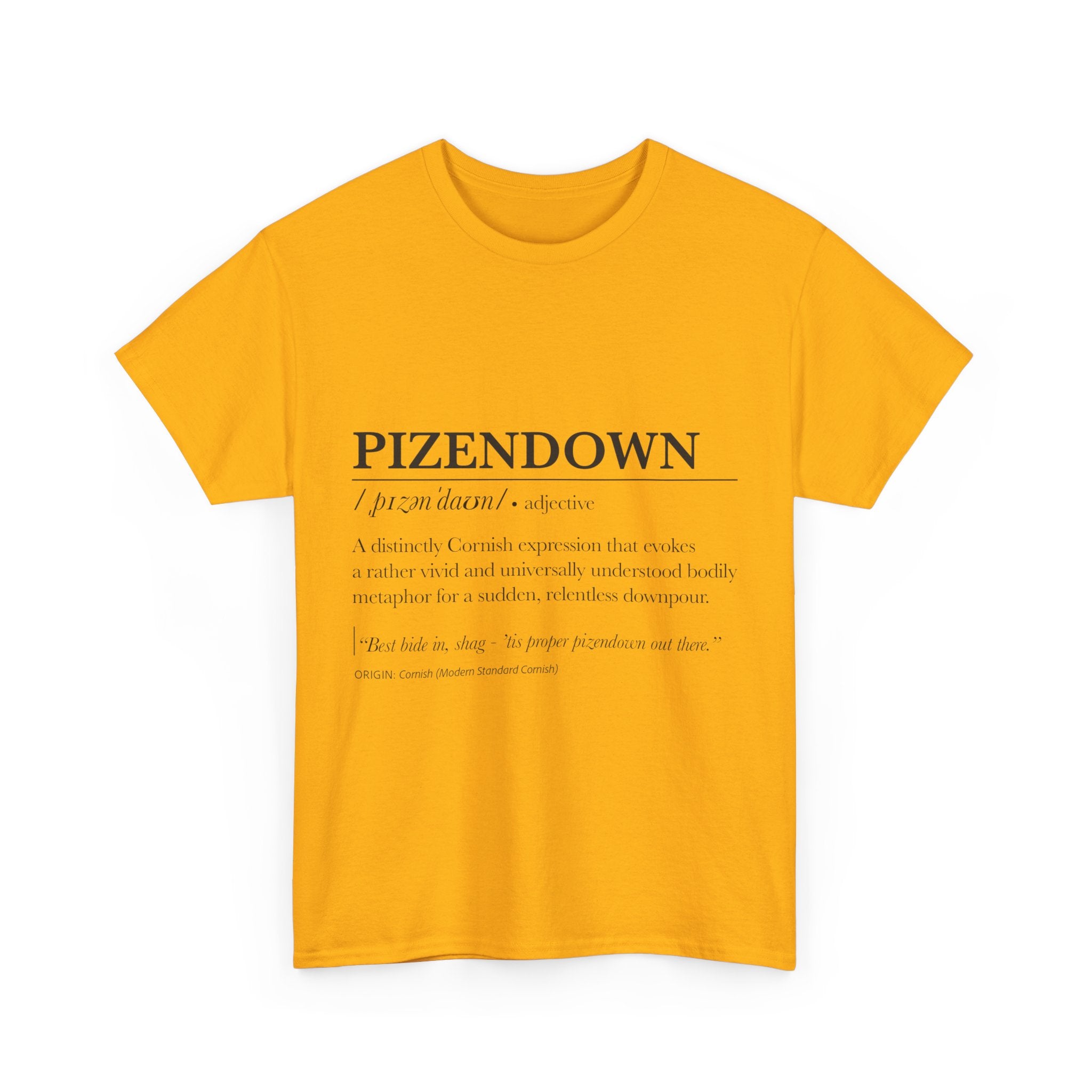 'Pizendown' & 'Dearovim' Unisex Cornish Dictionary Tee