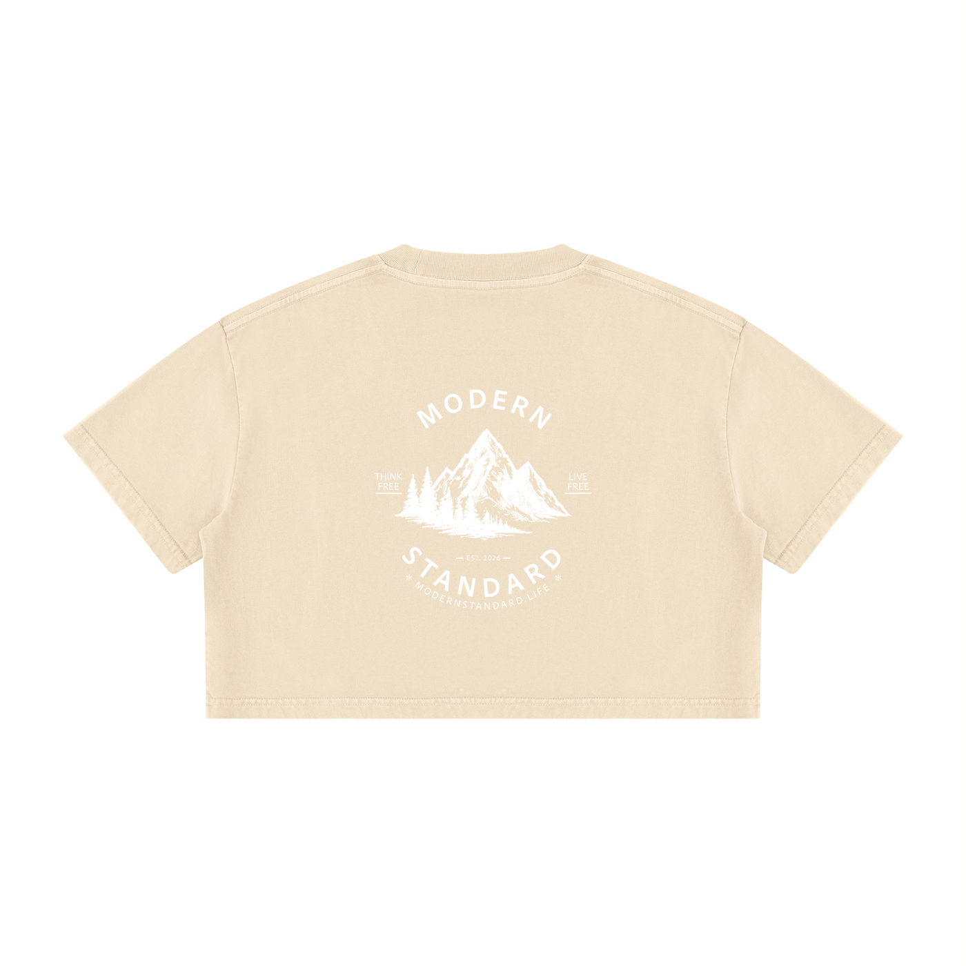 Women's Mineral Wash Cotton Crop T-Shirt