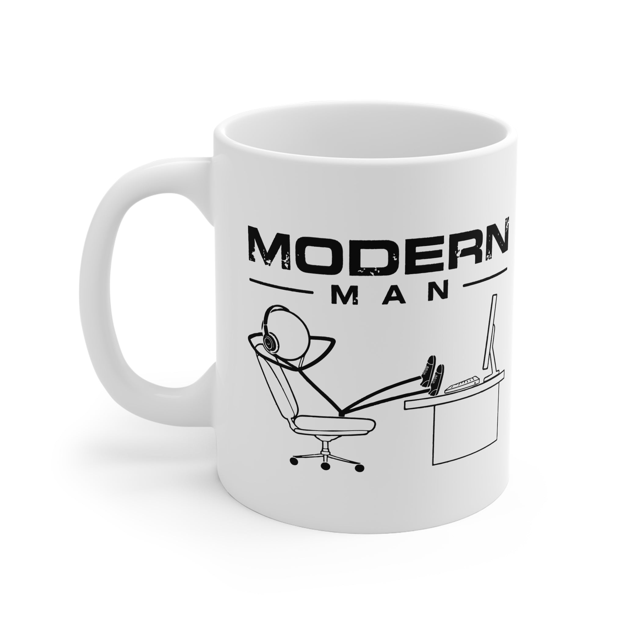 Modern Man Mug — Funny Office Desk Coffee Cup for Men