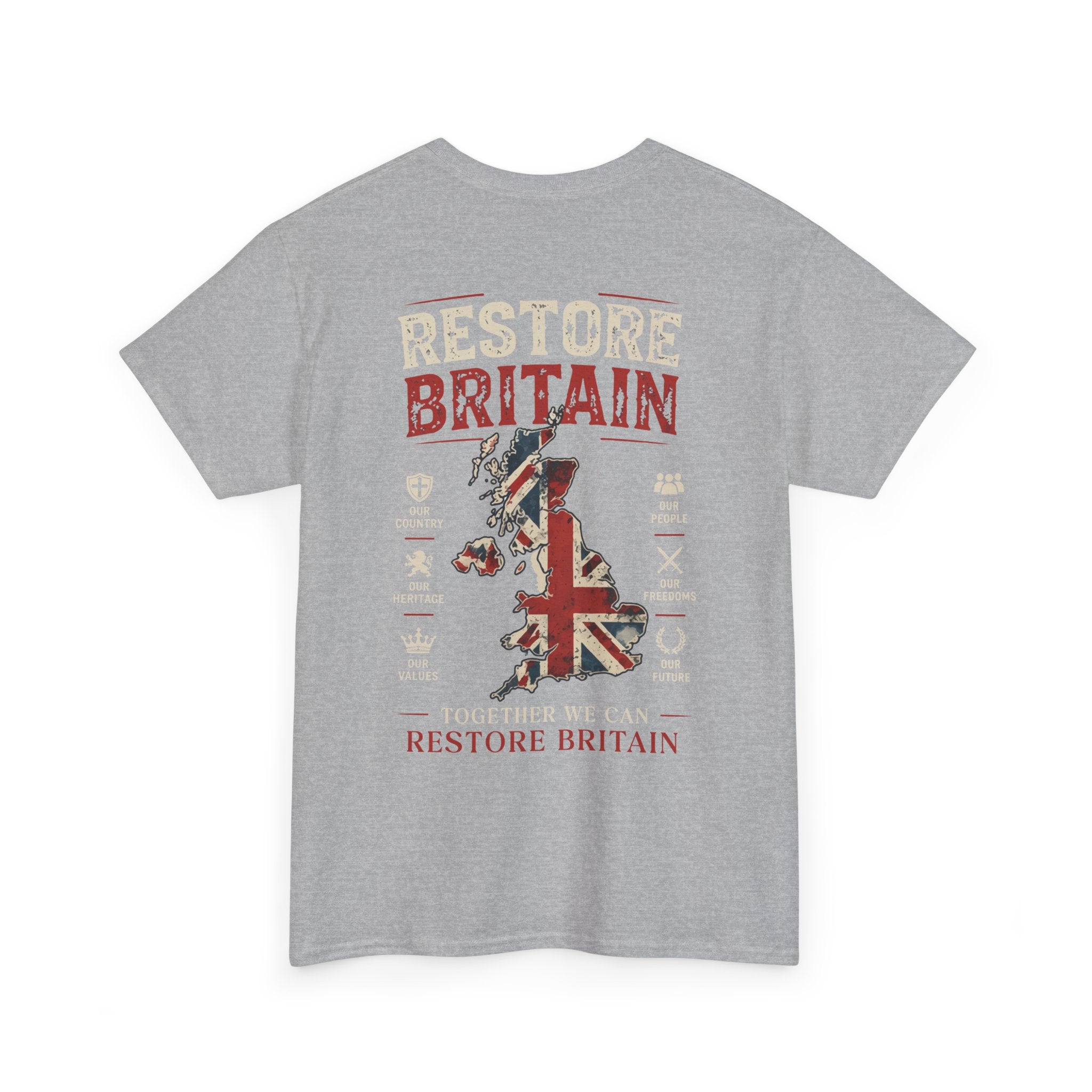 Womans Restore Britain T-Shirt – Patriotic Union Jack Graphic Tee
