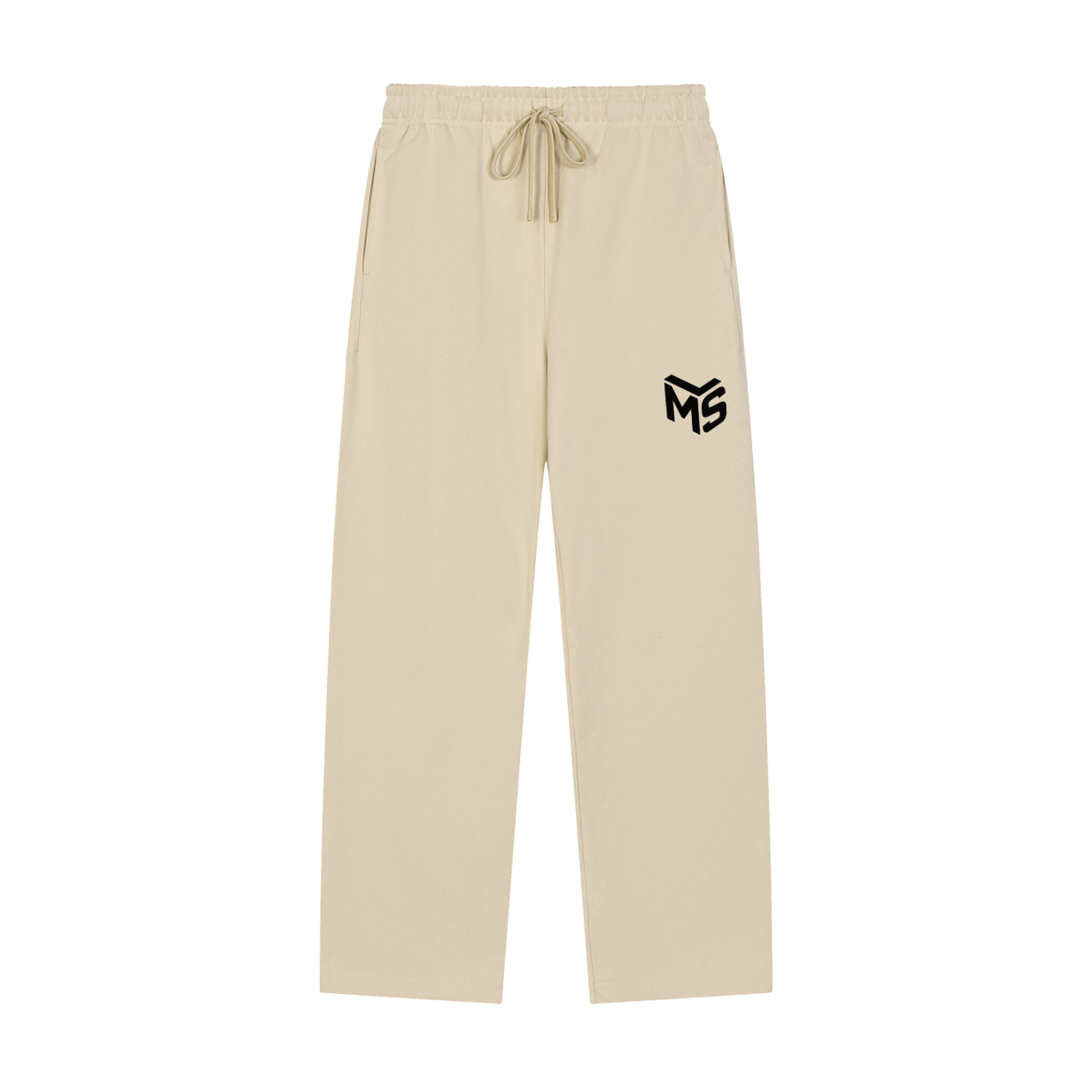 Solid Color Straight-Leg Sweatpants