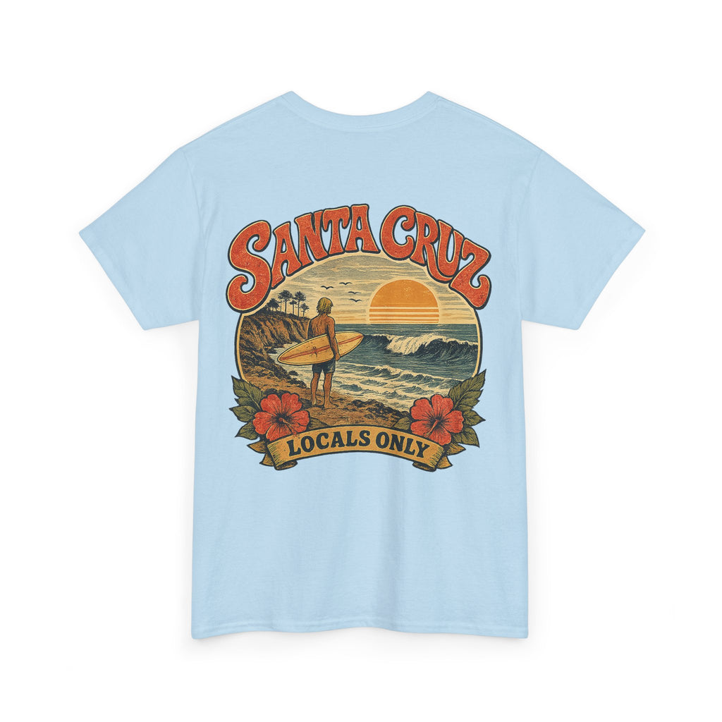 Santa Cruz Surf Tee – "Locals Only" Vintage Sunset T‑Shirt