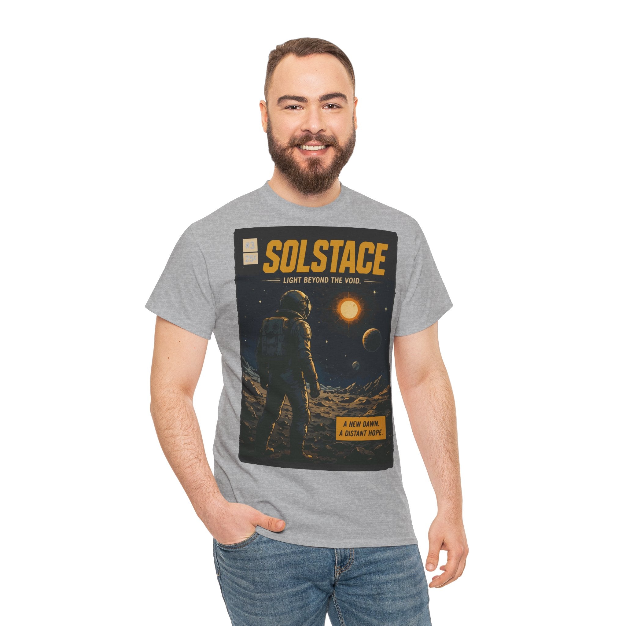 Solstice Space Tee — Astronaut Moon Poster Graphic T-Shirt