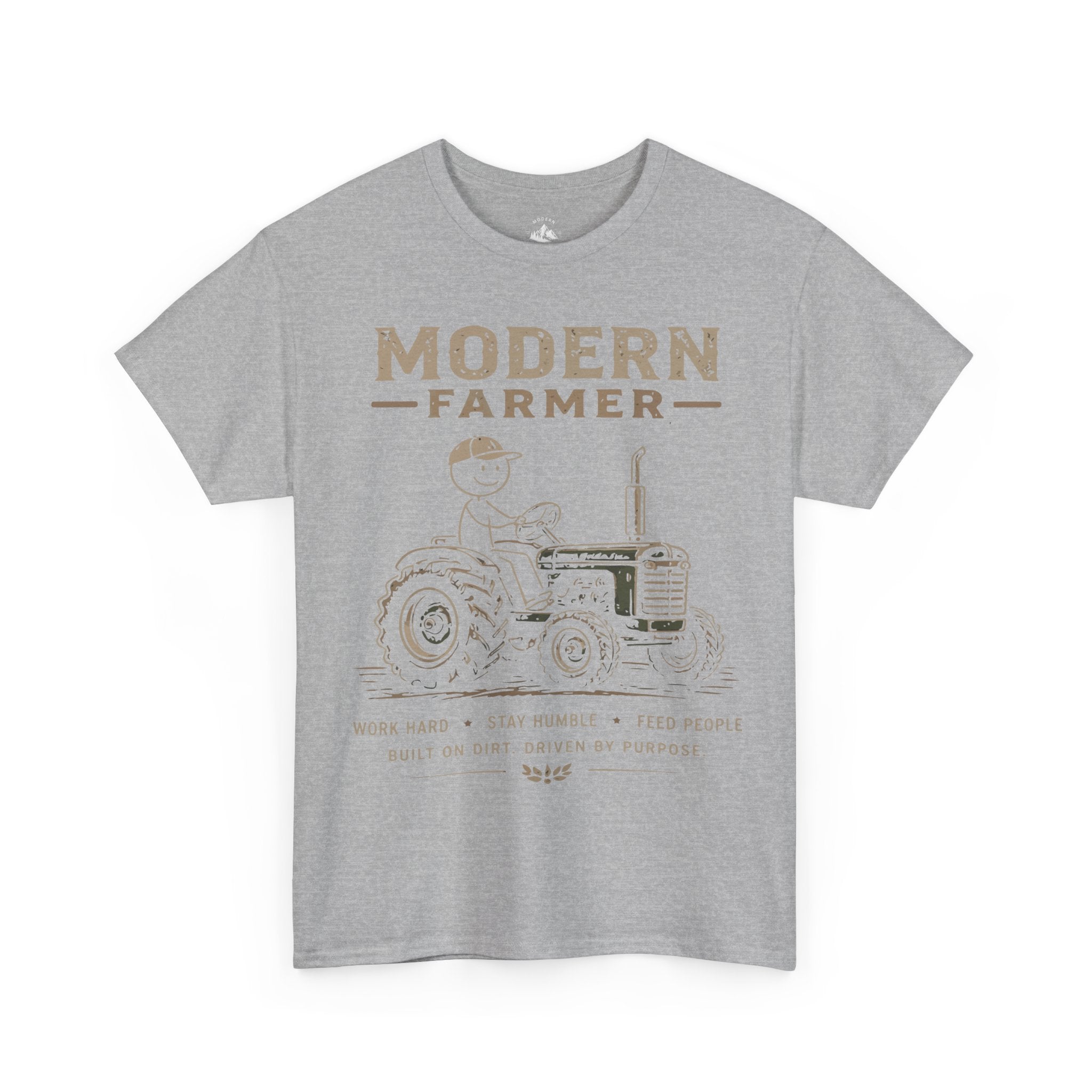 Modern Farmer Tractor v2 T‑Shirt – Vintage Farm Life Tee