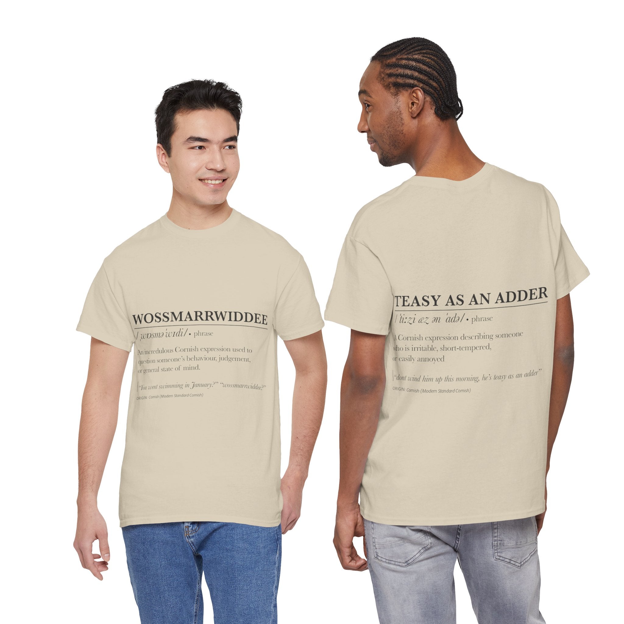 'Wossmarrwiddee / Teasy As An Adder' Cornish Dictionary Unisex Tee