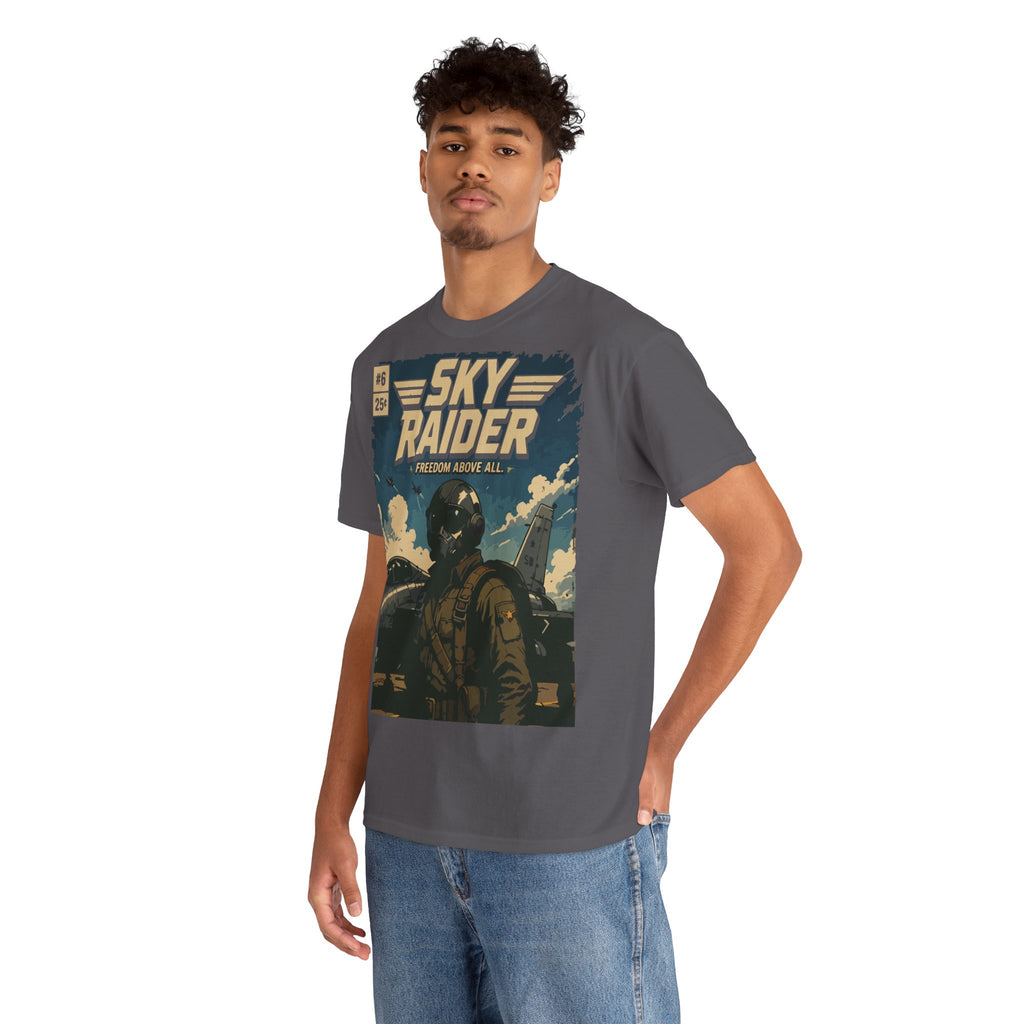 Sky Raider Pilot Graphic Tee — Vintage Aviation T-Shirt