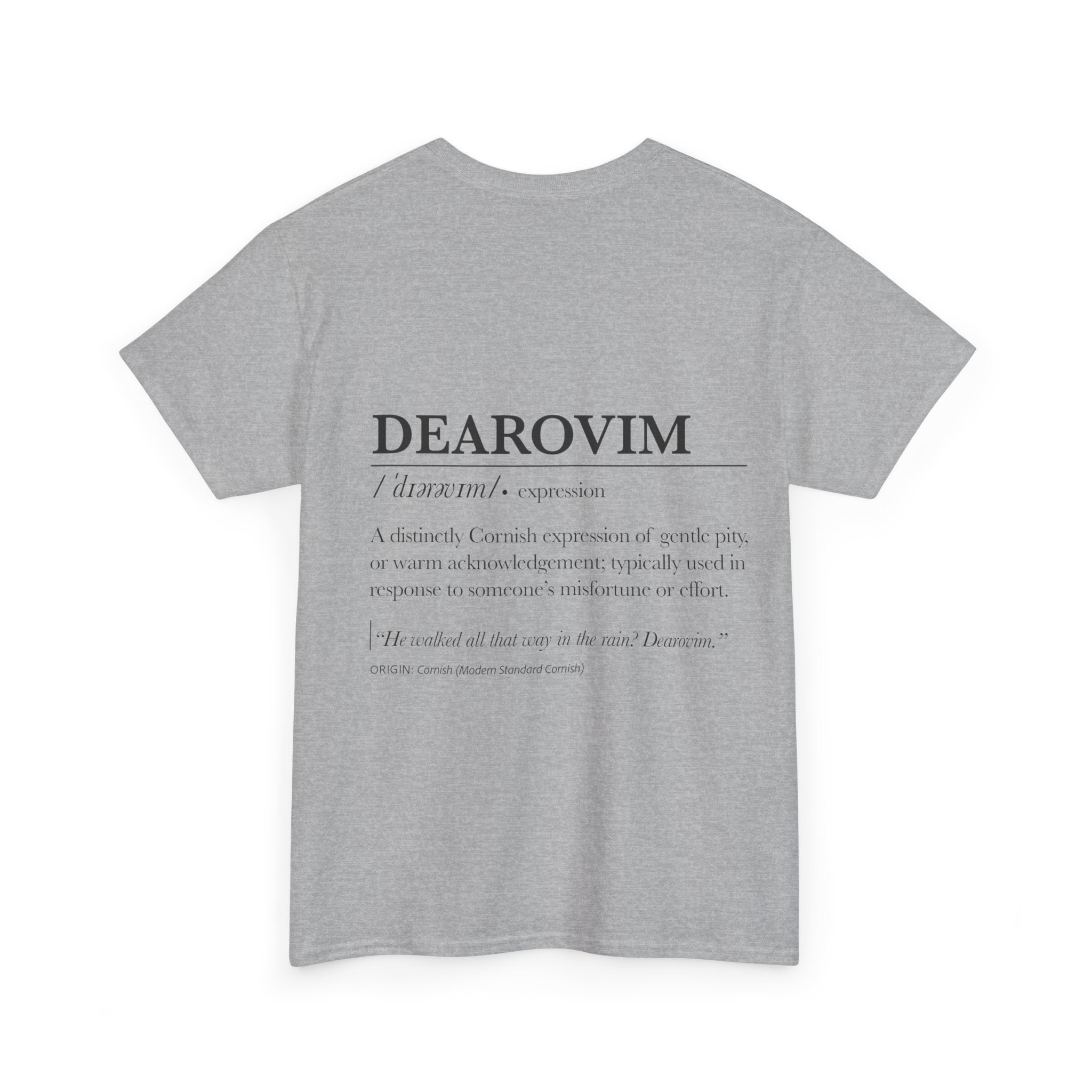 'Pizendown' & 'Dearovim' Unisex Cornish Dictionary Tee