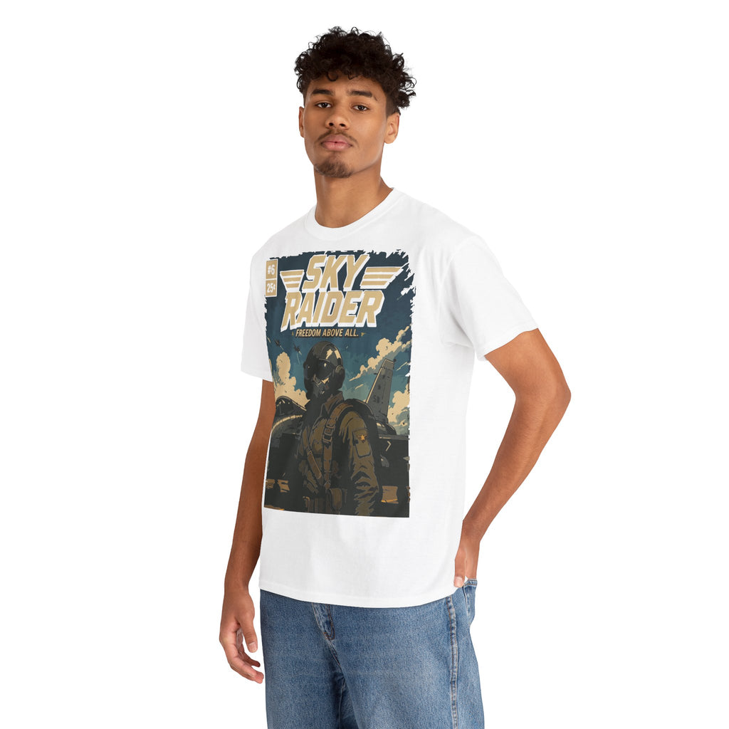 Sky Raider Pilot Graphic Tee — Vintage Aviation T-Shirt