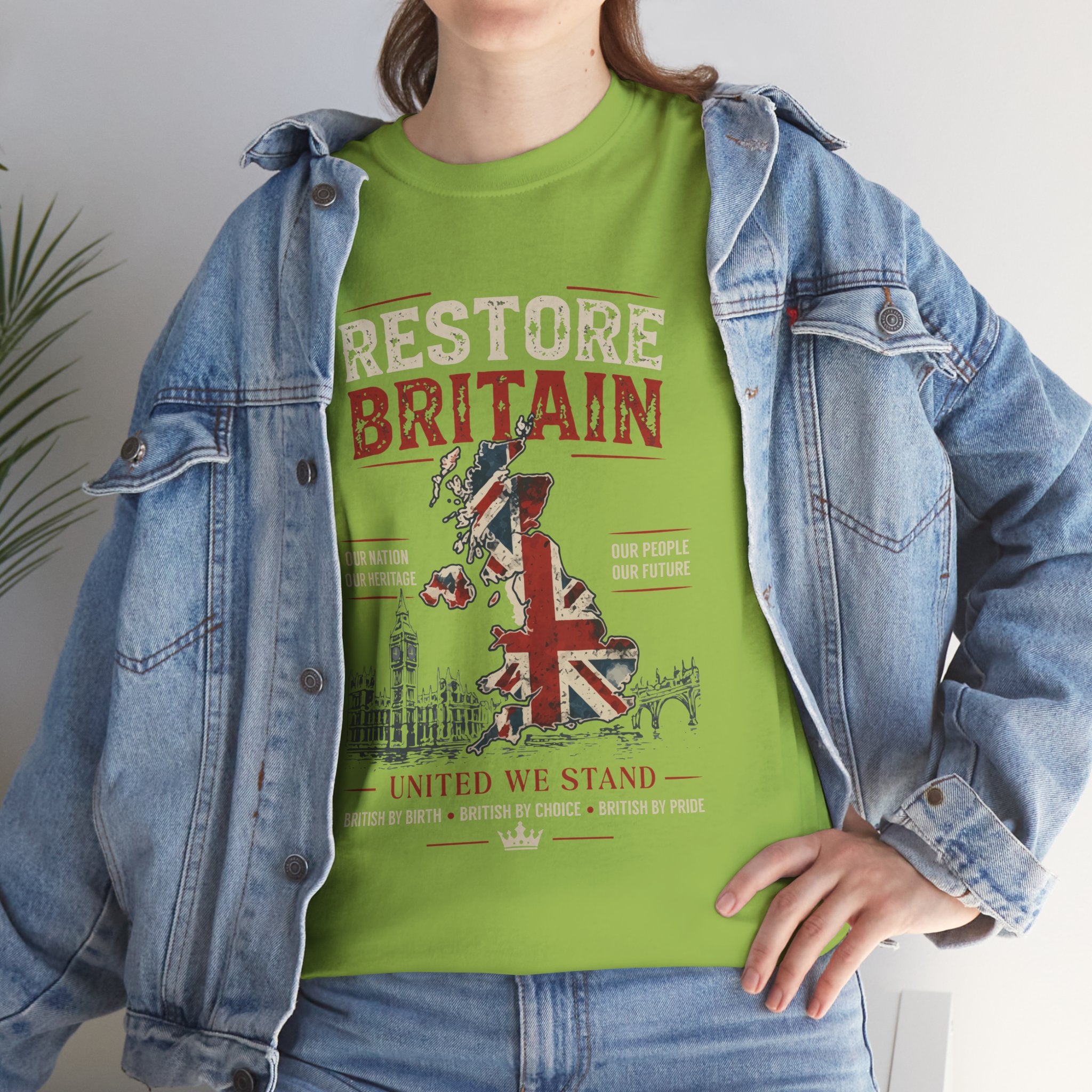 Womans Restore Britain T-Shirt – Patriotic Union Jack Graphic Tee