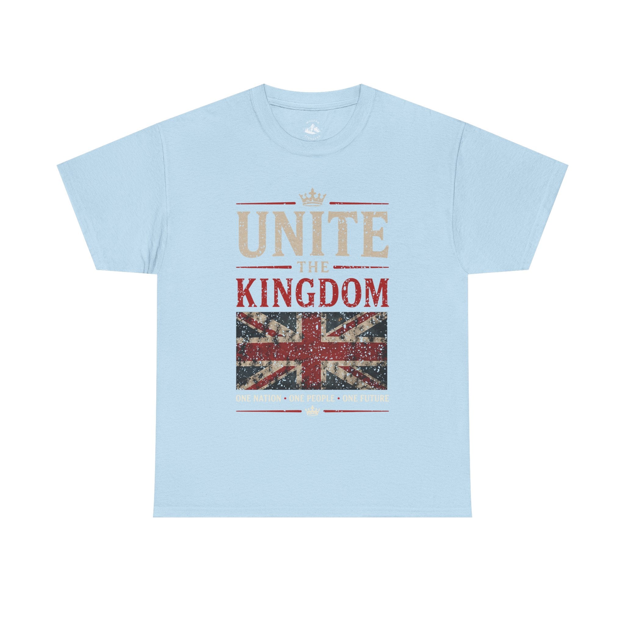 Womans Unite the Kingdom T-Shirt — Vintage Union Jack & Crest Tee ("Together We Stand, Divided We Fall")