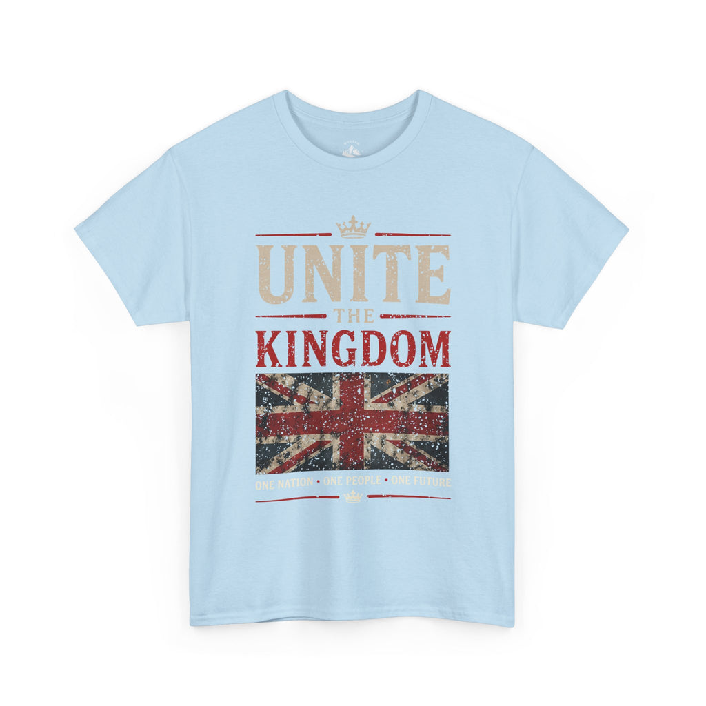 Womans Unite the Kingdom T-Shirt — Vintage Union Jack & Crest Tee ("Together We Stand, Divided We Fall")