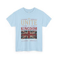 Womans Unite the Kingdom T-Shirt — Vintage Union Jack & Crest Tee ("Together We Stand, Divided We Fall")