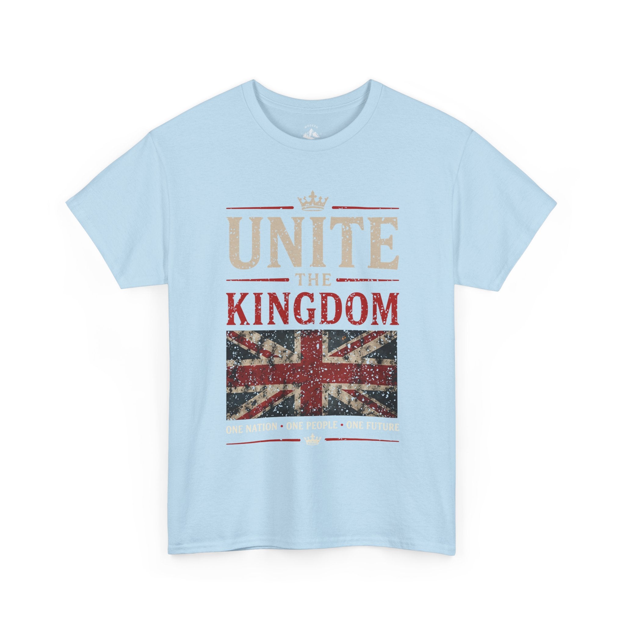 Womans Unite the Kingdom T-Shirt — Vintage Union Jack & Crest Tee ("Together We Stand, Divided We Fall")