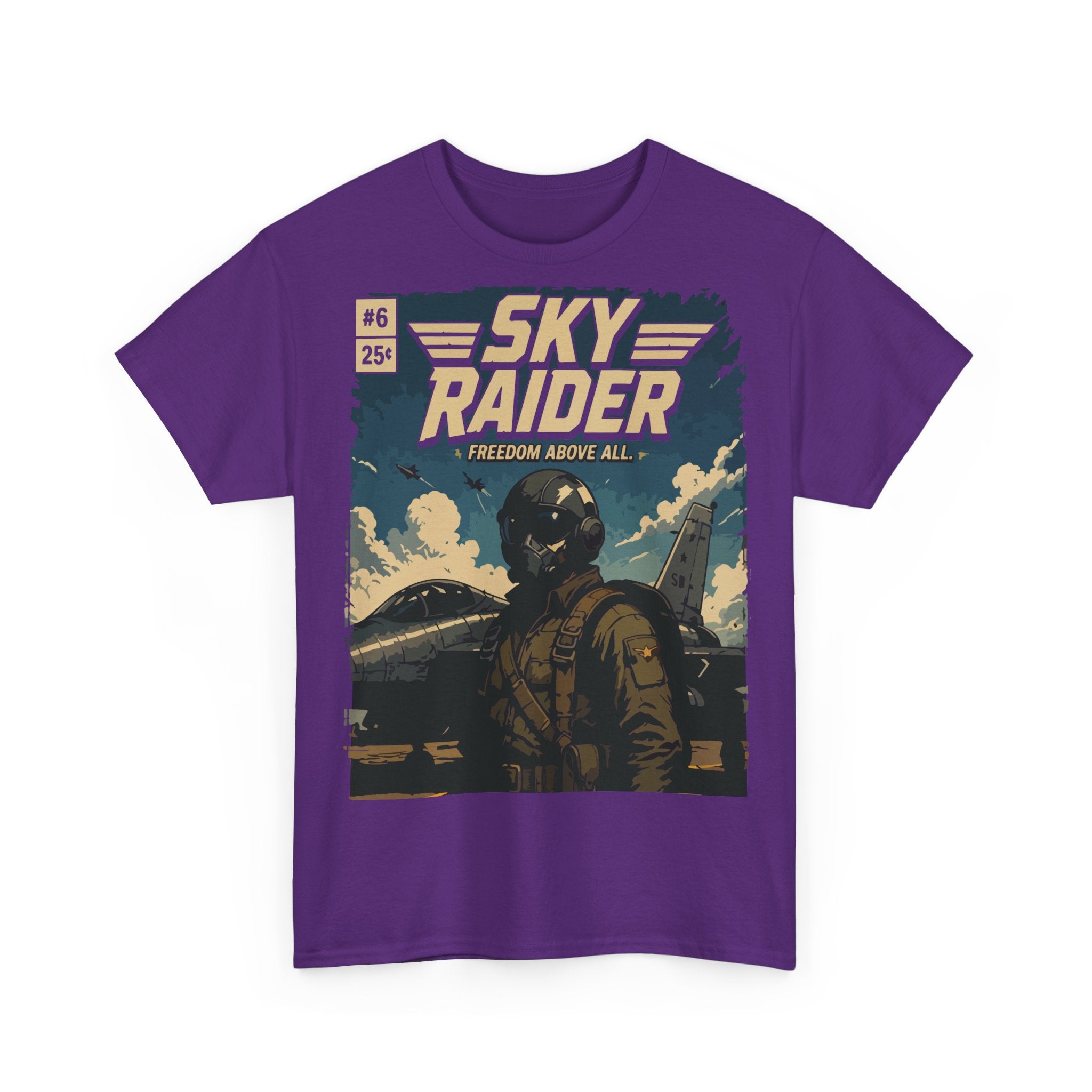 Sky Raider Pilot Graphic Tee — Vintage Aviation T-Shirt