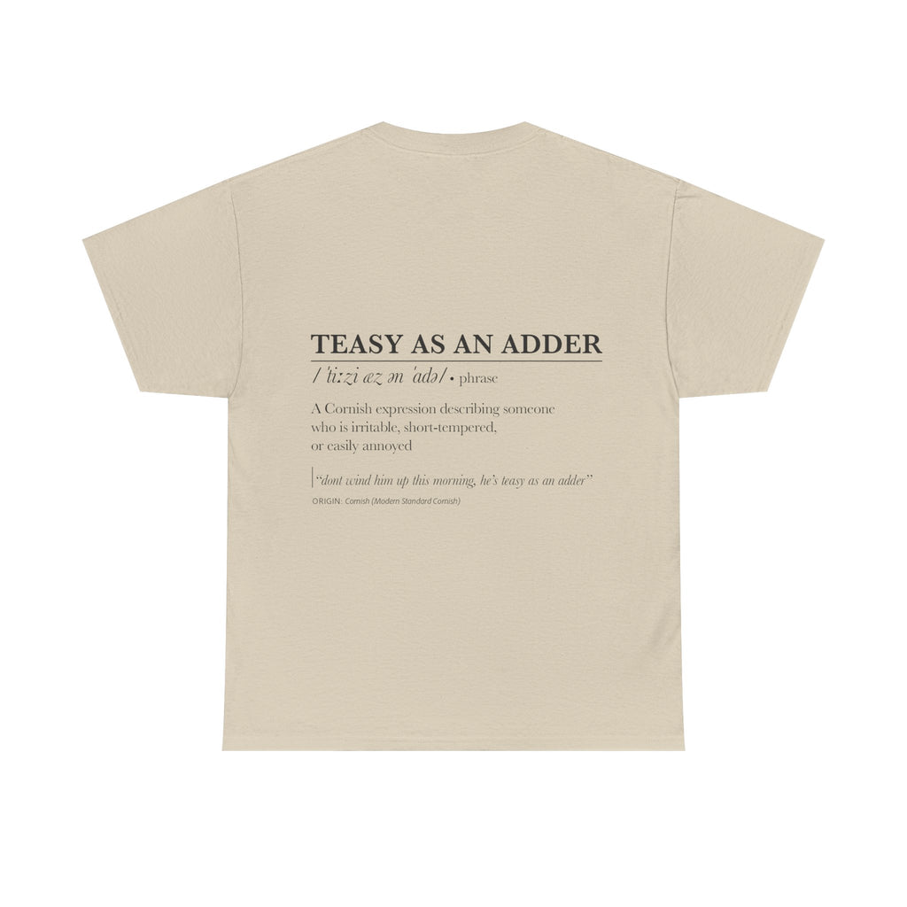 'Wossmarrwiddee / Teasy As An Adder' Cornish Dictionary Unisex Tee