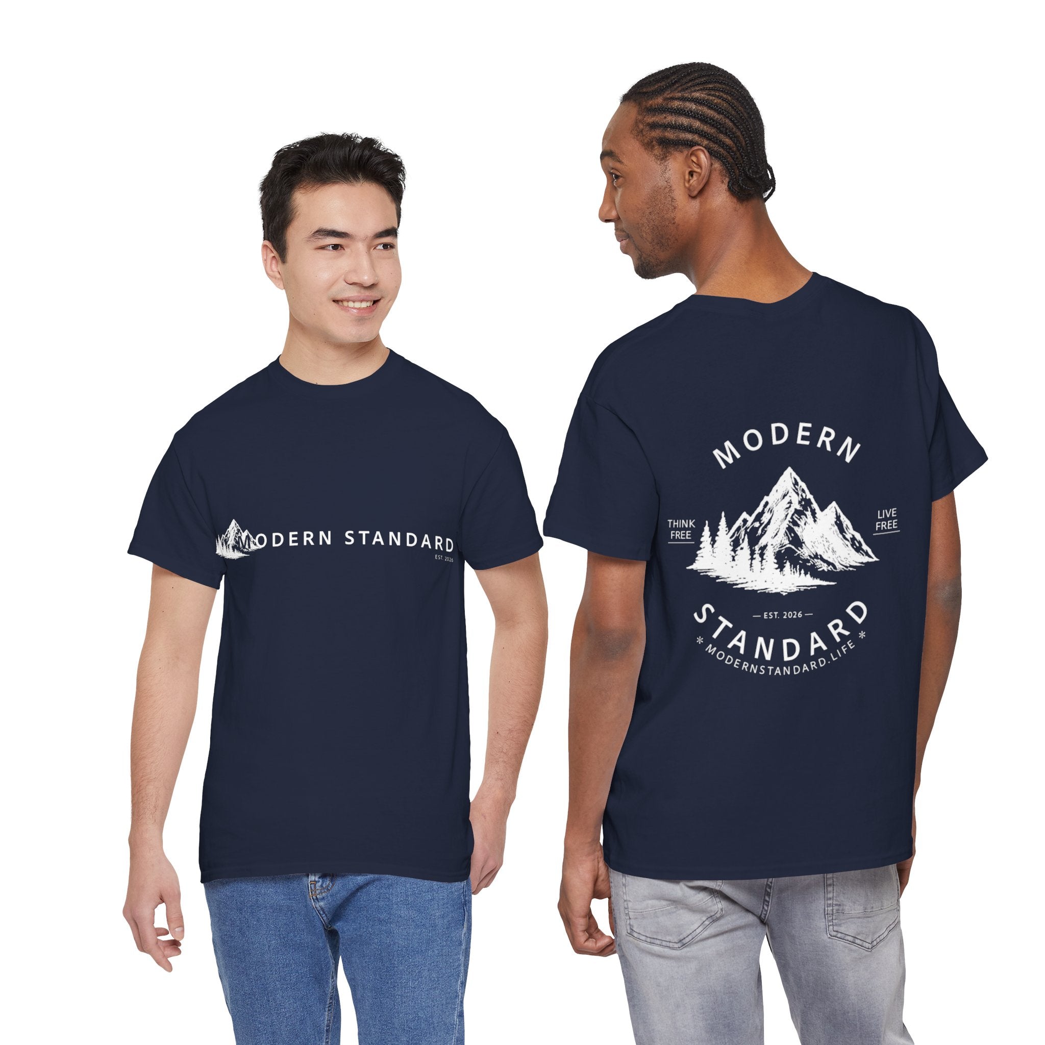 Modern Standard Mountain T‑Shirt — Vintage Outdoor Graphic Tee